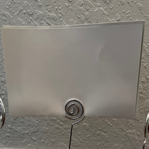 Silver Table Card Holders - quantity of 9 - Picture 3 of 6